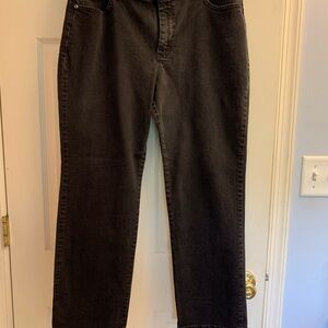 Lee Straight Leg Midrise Black Denim Jeans 16 short